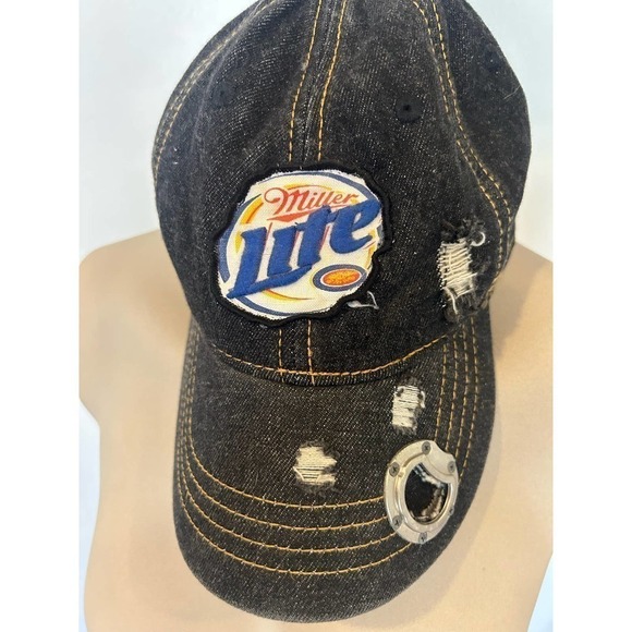 Miller Lite Distressed Hat with Bottle Opener - Picture 2 of 5